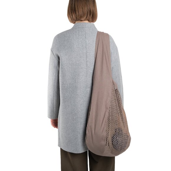 Scandinavian Net Shoulder Bag - Clay - Mesh Bag Big - Organic Cotton NWT Unisex - Picture 5 of 14